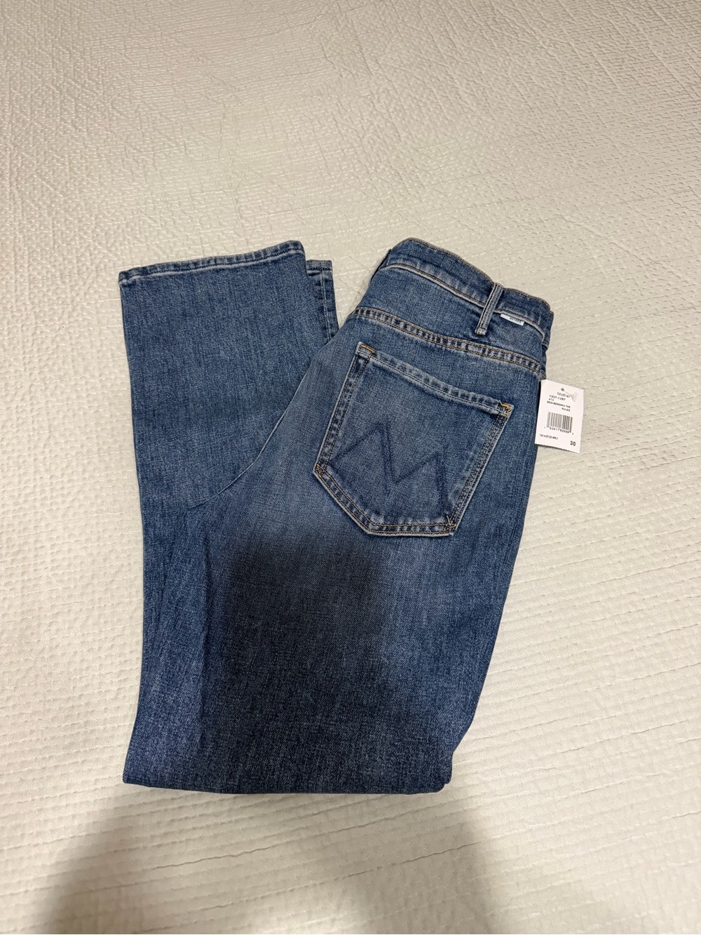MOTHER Blue Faded Flare Jeans - Picture 3 of 7